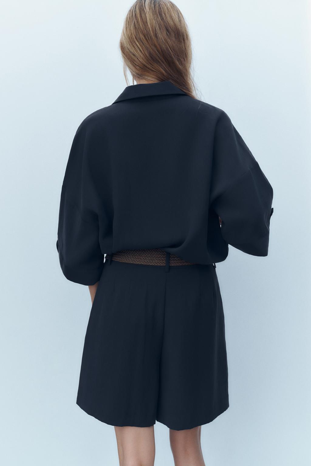 BERMUDA SHORTS WITH DARTS AND BELT - Zara фото 12