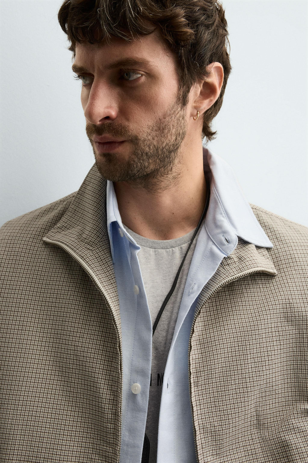CHECK TEXTURED JACKET - Zara фото 5