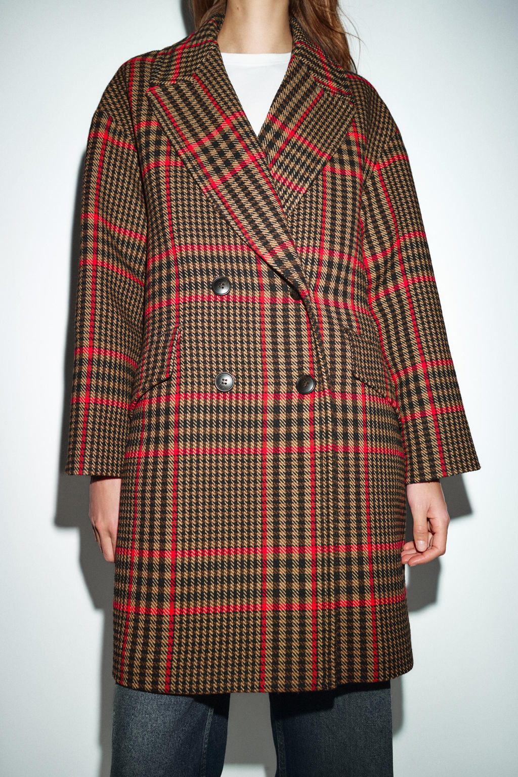 OVERSIZE CHECK COAT - Zara фото 2