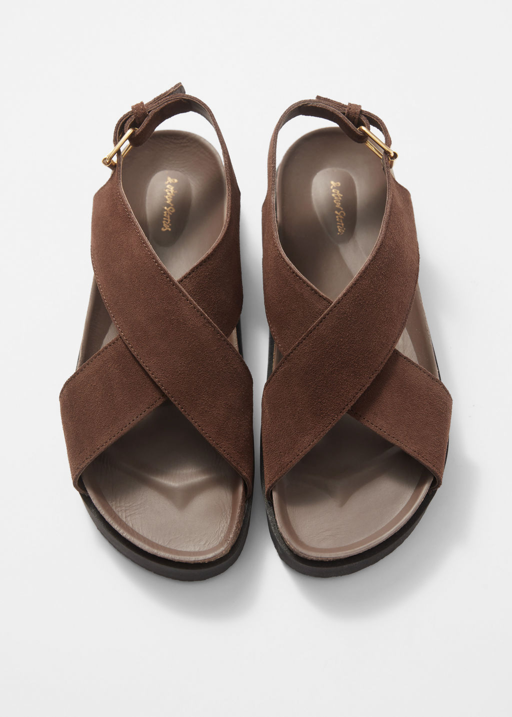 Sandalias de tiras de piel entrecruzadas - H&m фото 4