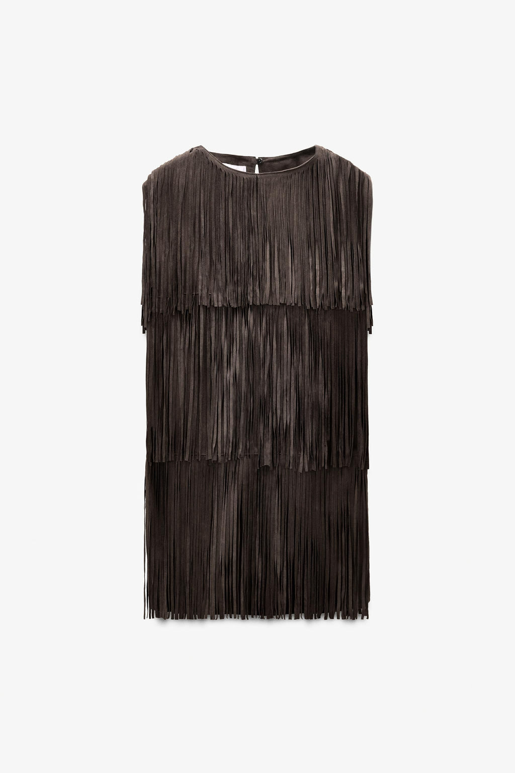 LIMITED EDITION SUEDE LEATHER FRINGED DRESS - Zara фото 5