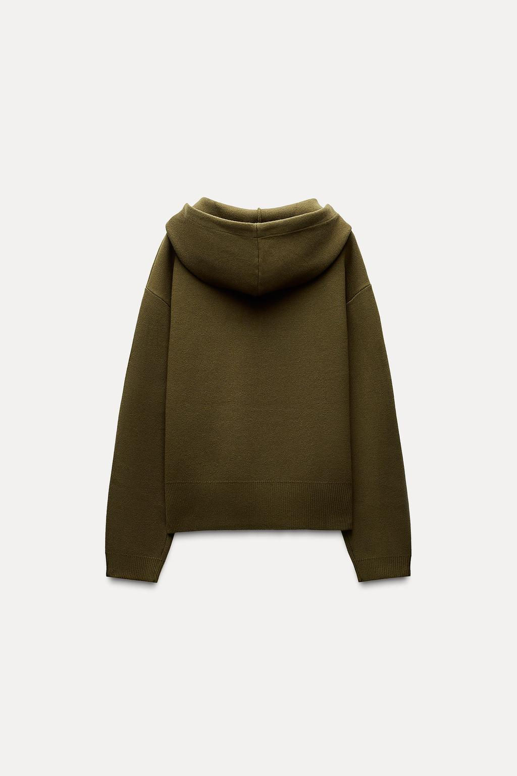 PLAIN KNIT HOODIE - Zara фото 7