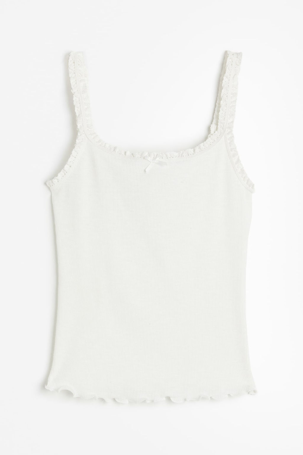 Top de tirantes con ribete de encaje - H&m фото 3