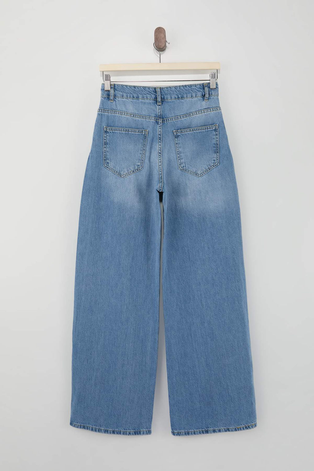 Mavi DOKUMLU Dugme Detayl? %100 Pamuk Yuksek Bel Wide Leg Jeans TWOSS26JE00081 - Trendyolmilla фото 3