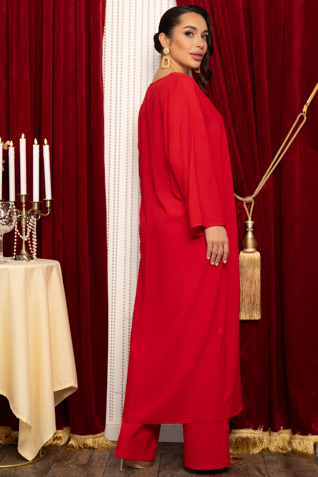 Блуза Лестия (красная) Б14714-16М - Lt collection фото 3