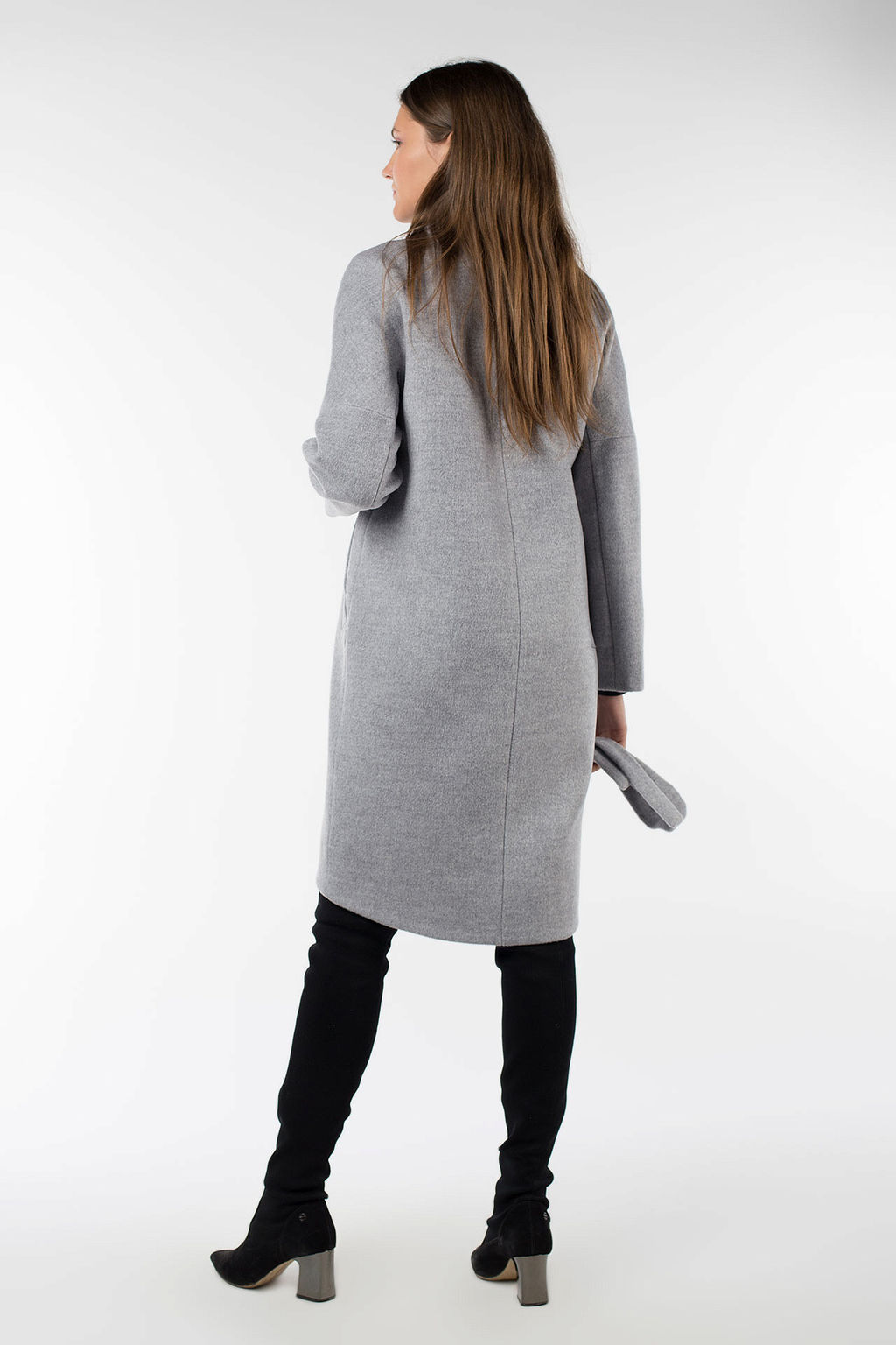 01-10149 Пальто женское демисезонное (пояс) - El podio фото 4