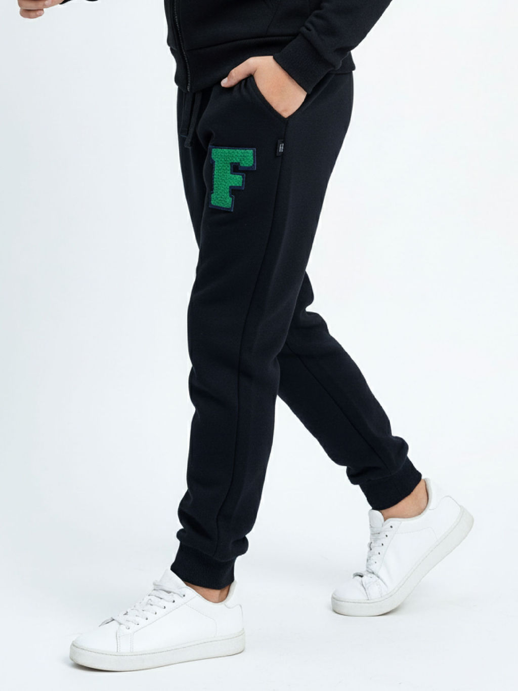 Брюки для мальчика штаны спортивные 22-7313 черный|зеленый - Mini maxi фото 4