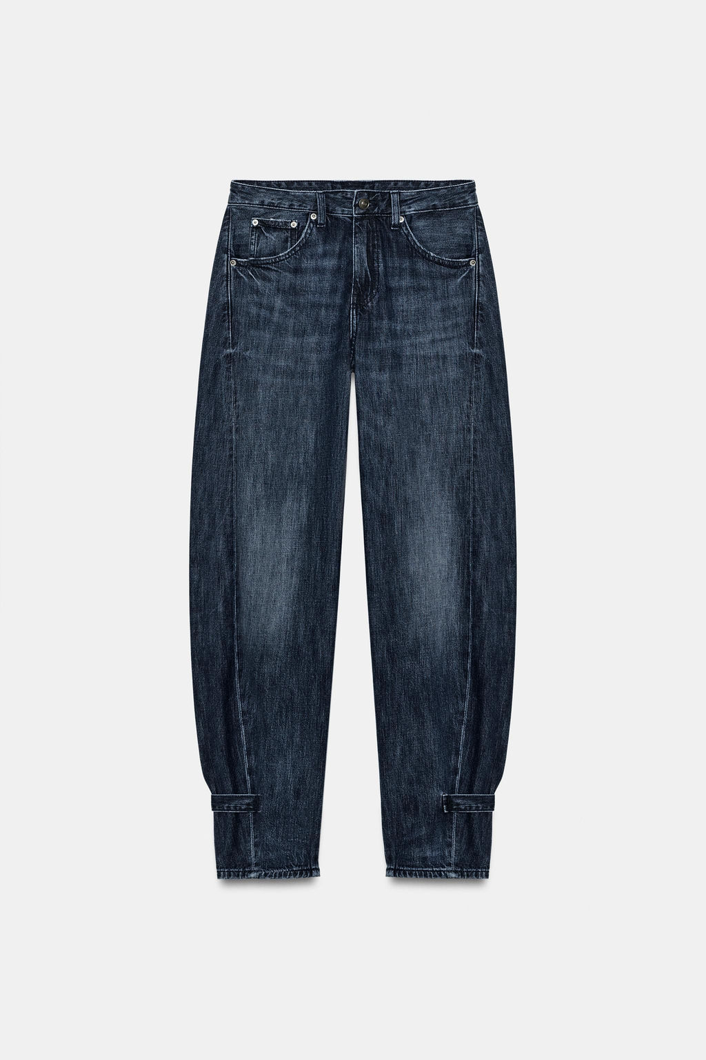 TRF BALLOON MID-WAIST JEANS WITH BELT LOOPS - Zara фото 18