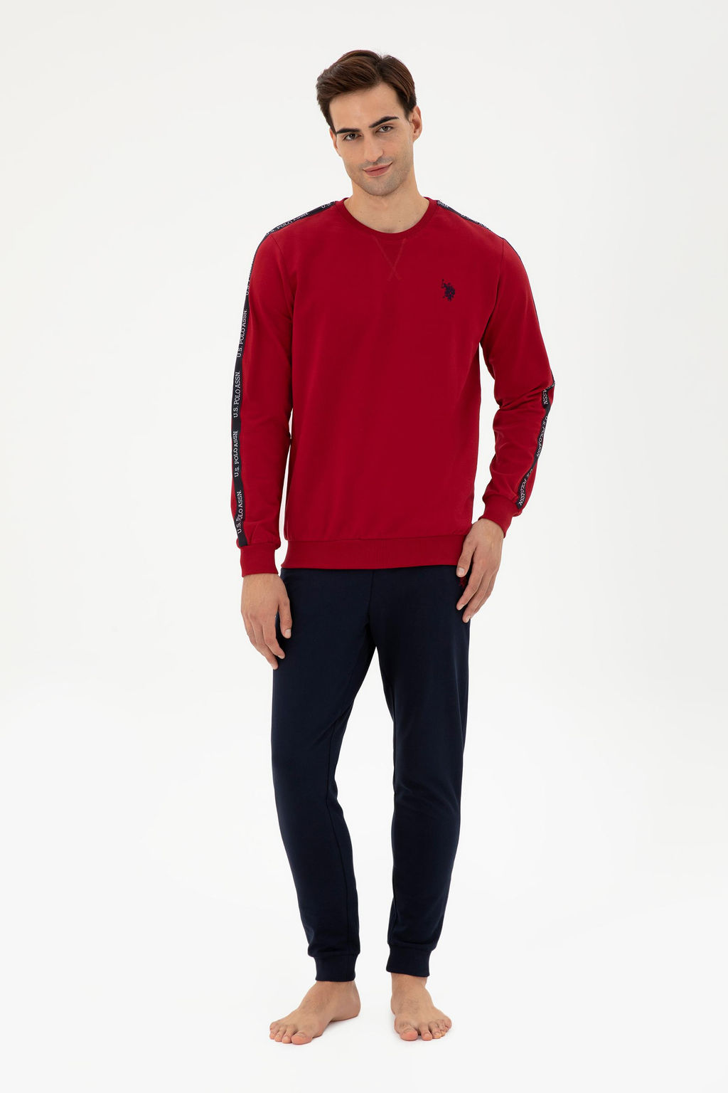 Мужской бордово-красный пижамный комплект Неожиданная скидка в корзине