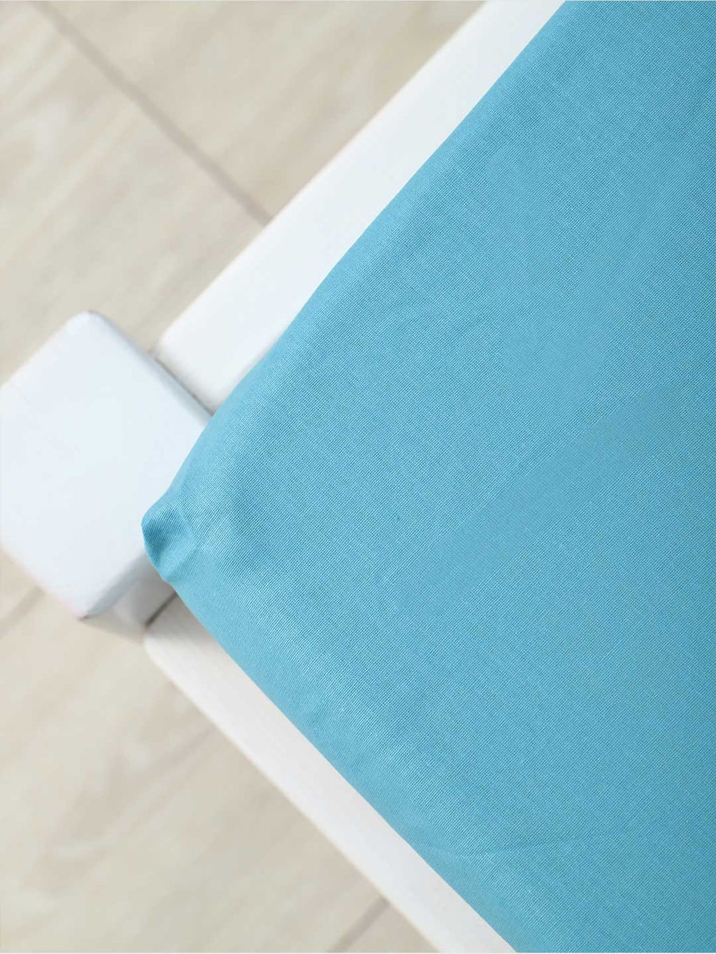 Простыня на резинке из поплина гладкокрашеного - Бирюза 180х200х25