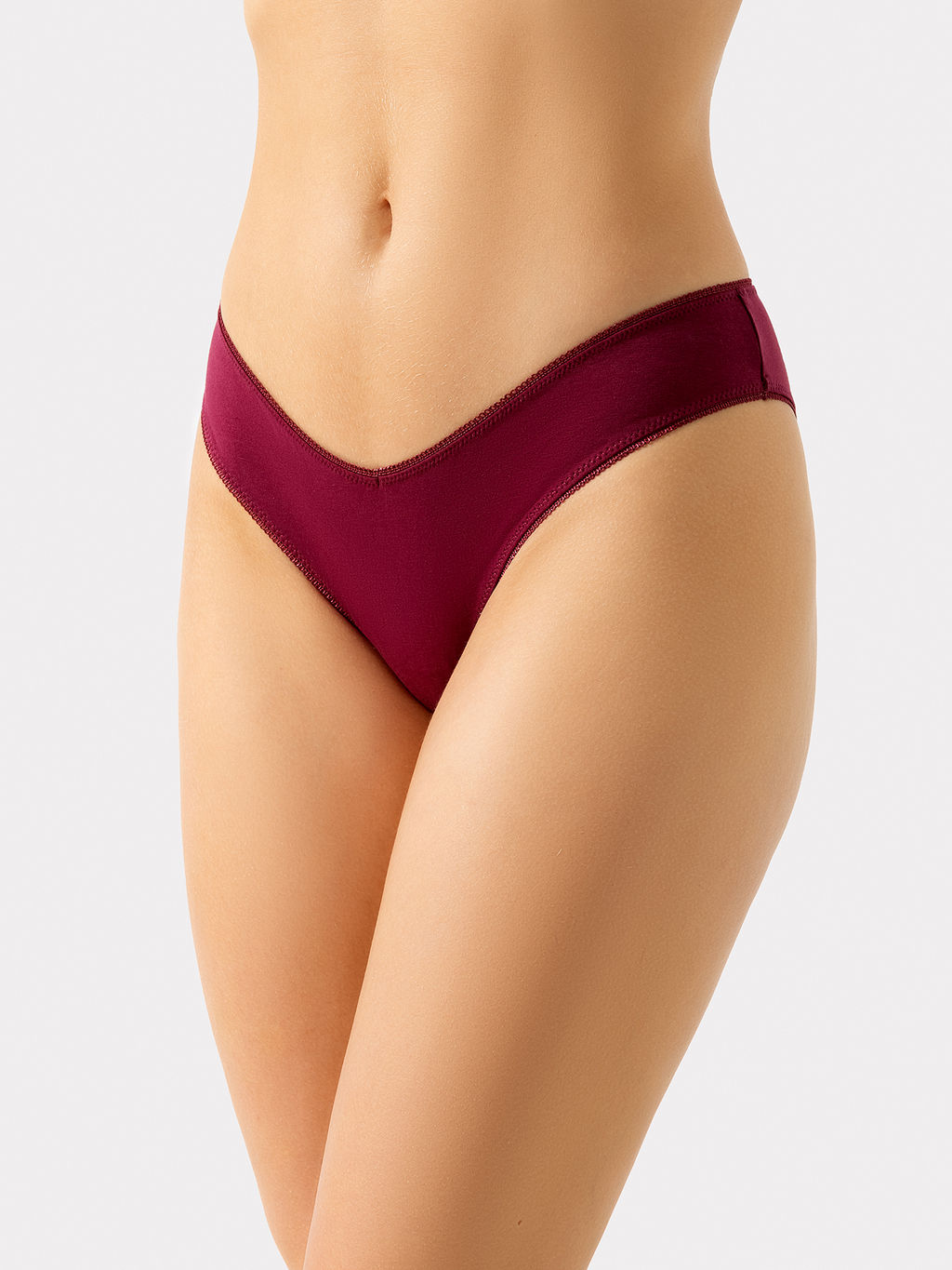 Цена за 2 штуки! Трусы женские бразилиана в бруснично-красном цвете брусника 412541 - Mark formelle фото 2