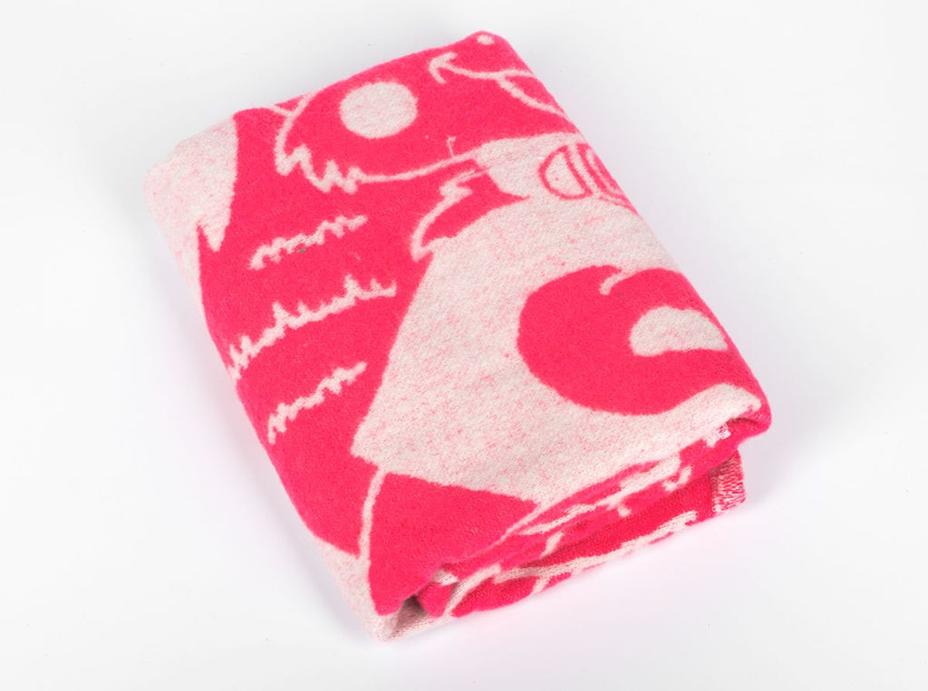 Одеяло п/шерсть 30% 100*140 "Жаккард" пл 420 цв розовый