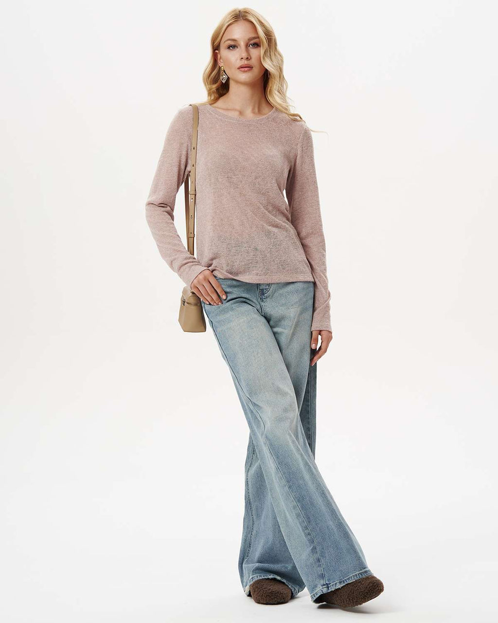 Полупрозрачный лонгслив из мягкого трикотажа-паутинка - Sahar art lab фото 10