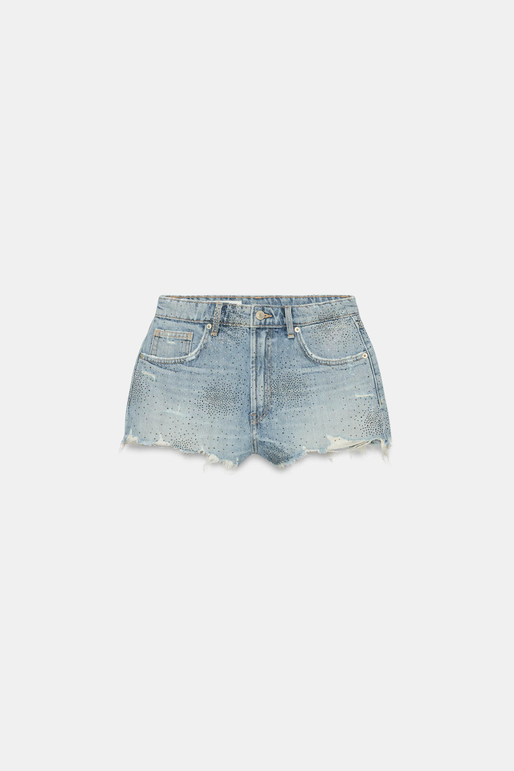 SHORTS CURVED DENIM TRF TIRO ALTO / Azul - Zara фото 6