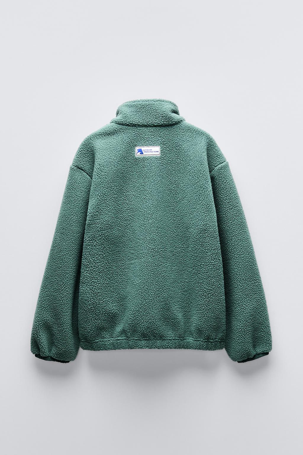 CONTRAST FLEECE JACKET - Zara фото 3