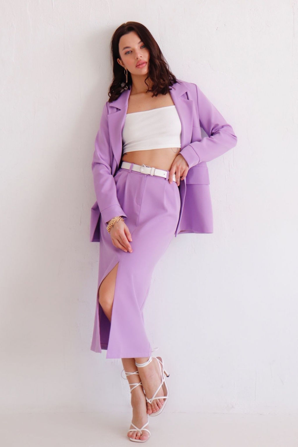 Юбка миди-макси сиреневая - Martichelli фото 12