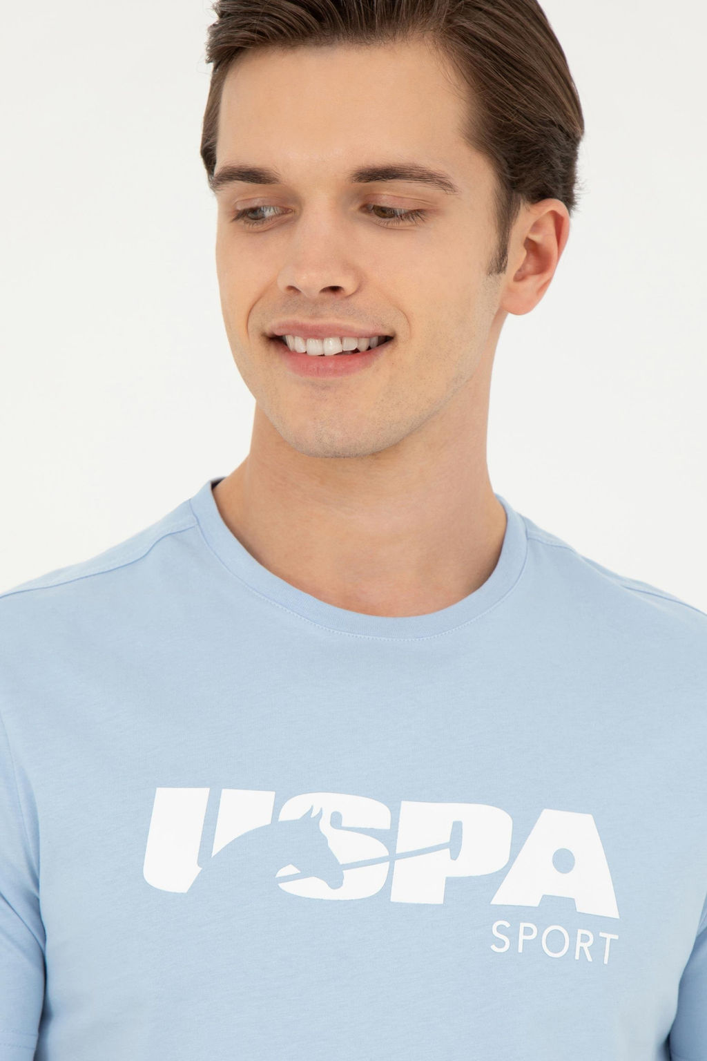 Мужская голубая футболка - U.s. polo assn фото 10