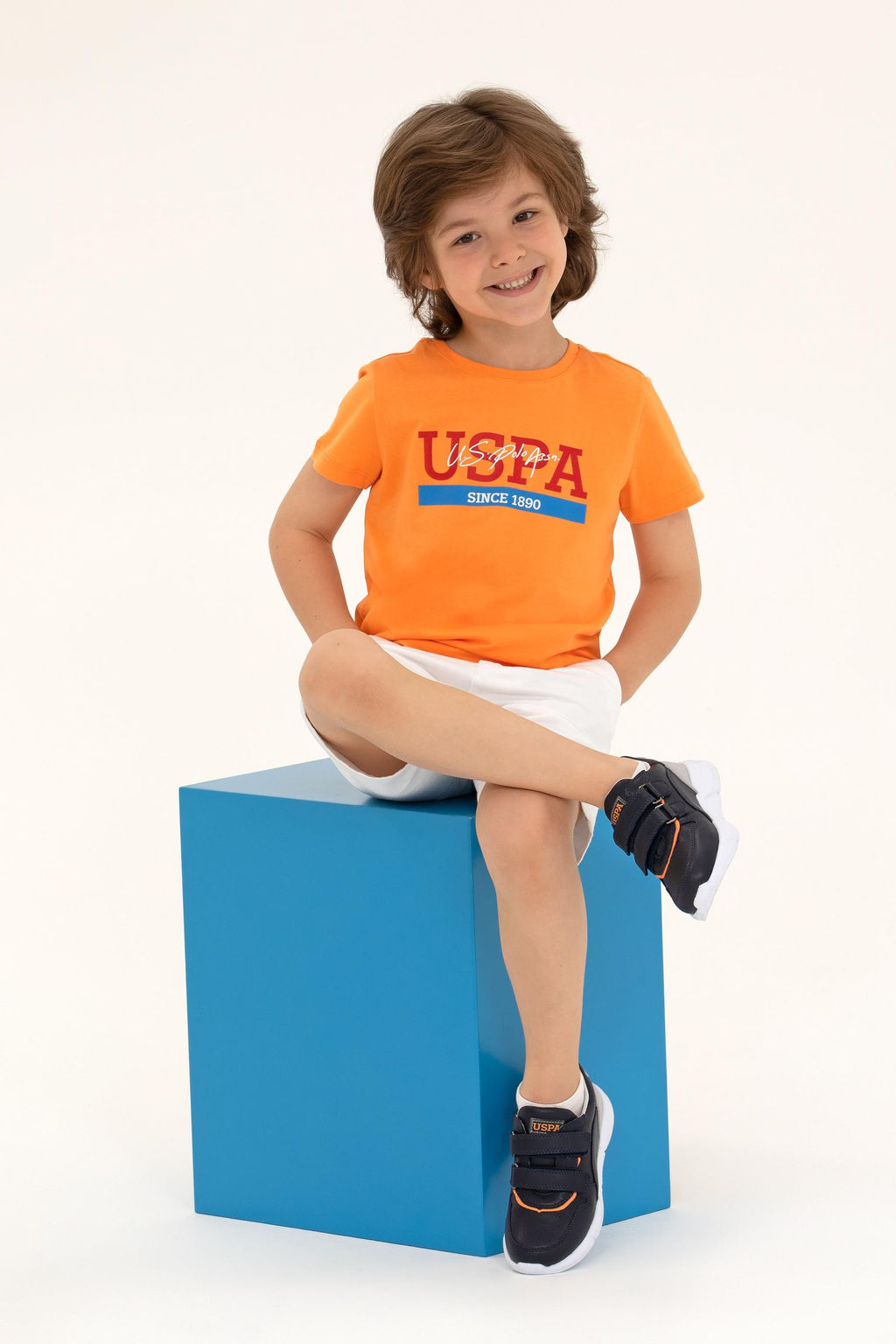 Детская оранжевая футболка с круглым вырезом Неожиданная скидка в корзине - U.s. polo assn фото 3