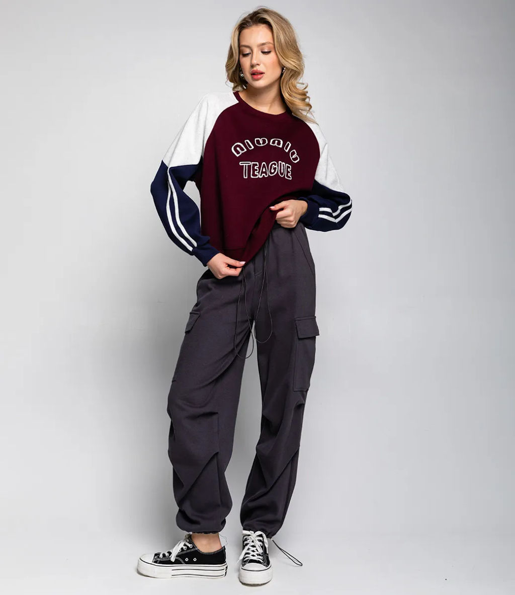 Свитшот #КТ8917, сливовый - Dommod фото 4