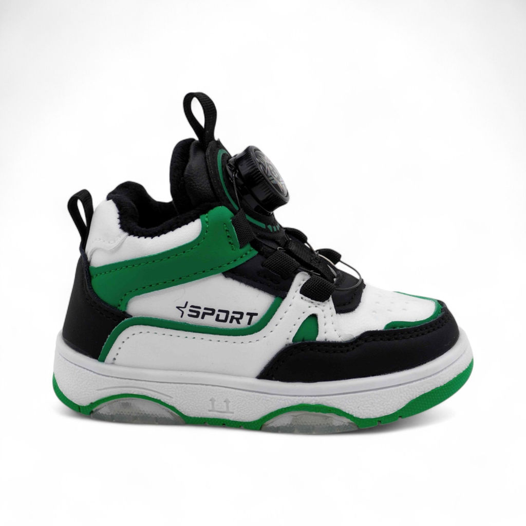 Кроссовки с LED подсветкой С7775-7 бело зеленые - Sport фото 2