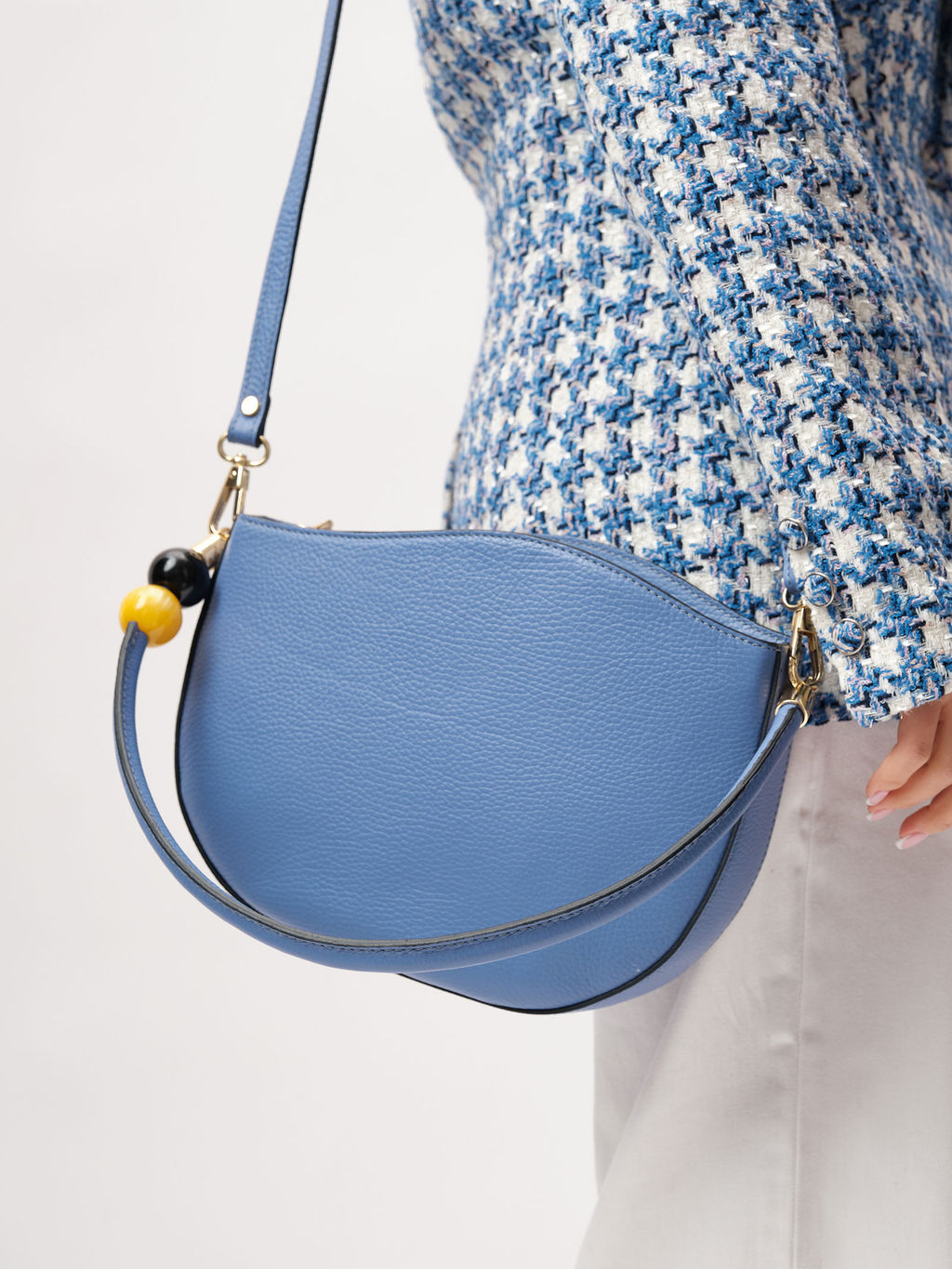 Кожаная сумка Azaro 30659 сиреневый закат