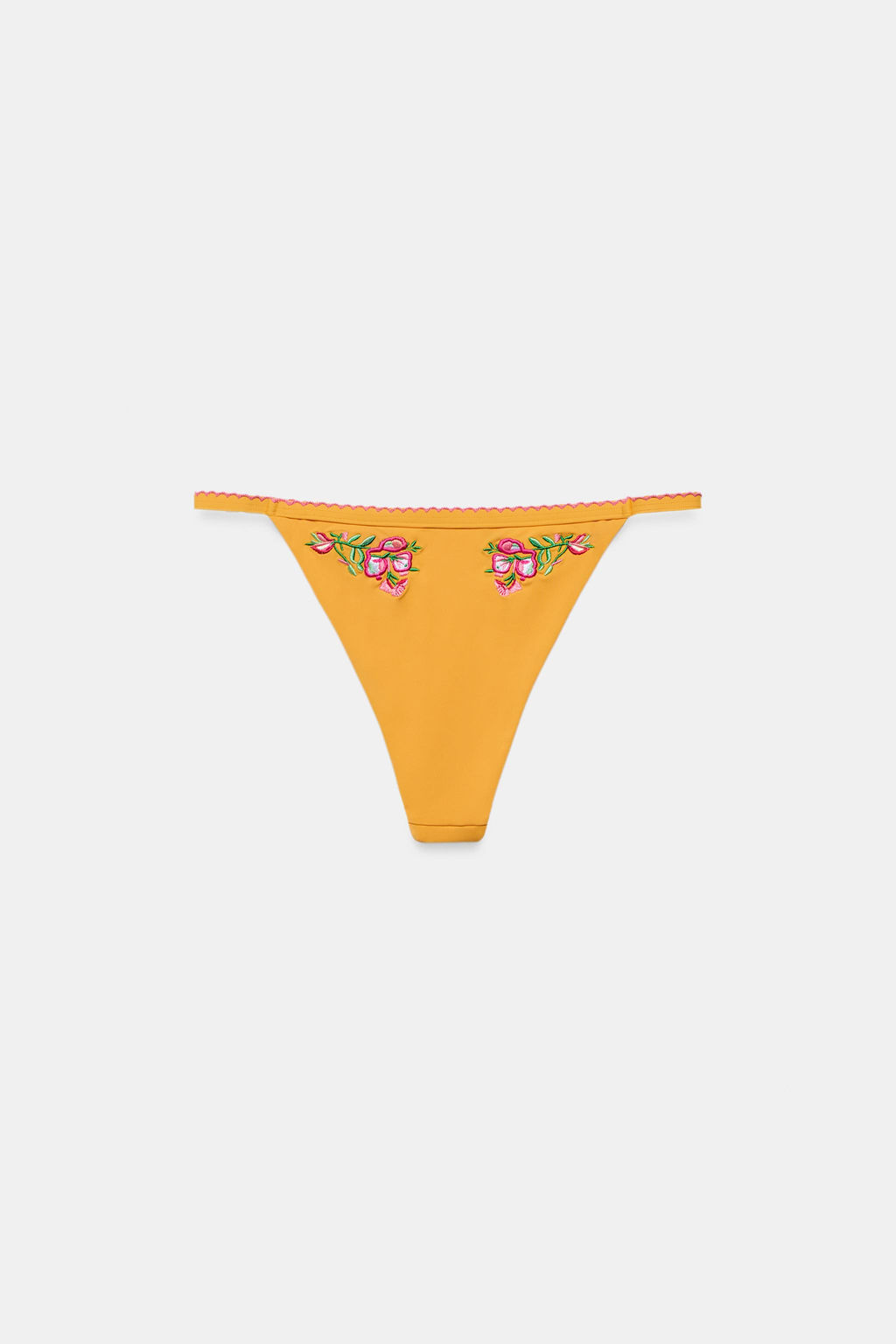 BRAGUITA BIKINI BORDADOS FLORES / Amarillo - Zara фото 9