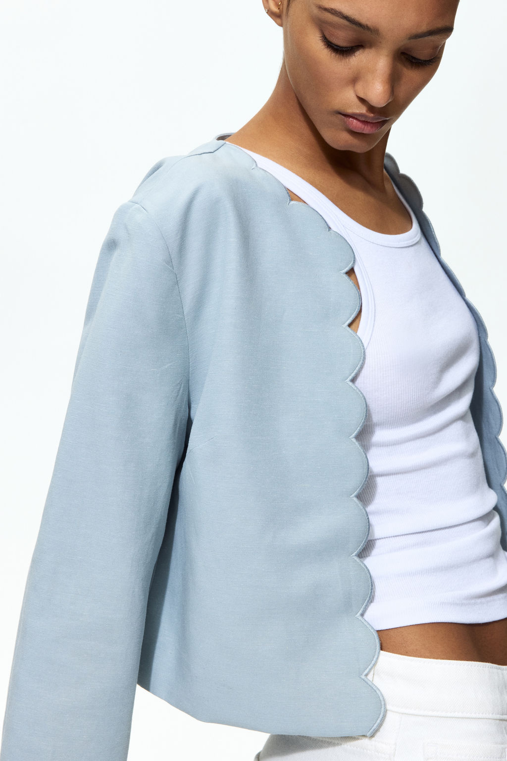 Chaqueta con ribetes festoneados - H&m фото 5