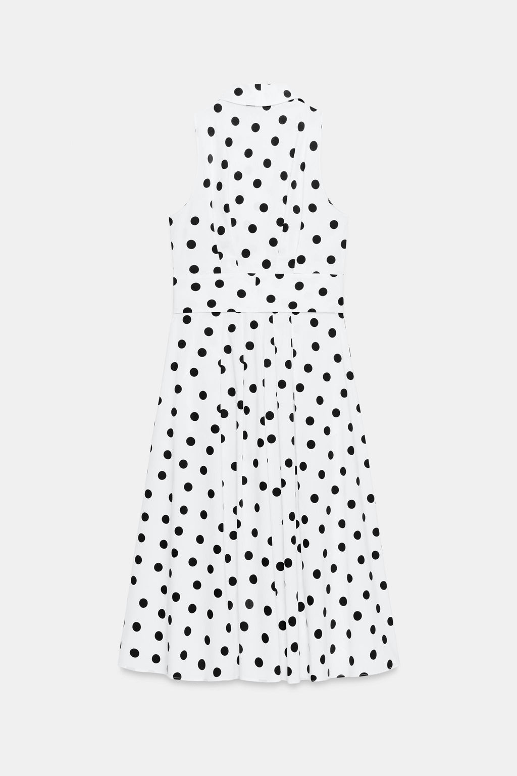 VESTIDO MIDI POPEL?N LUNARES / Negro / Blanco - Zara фото 8