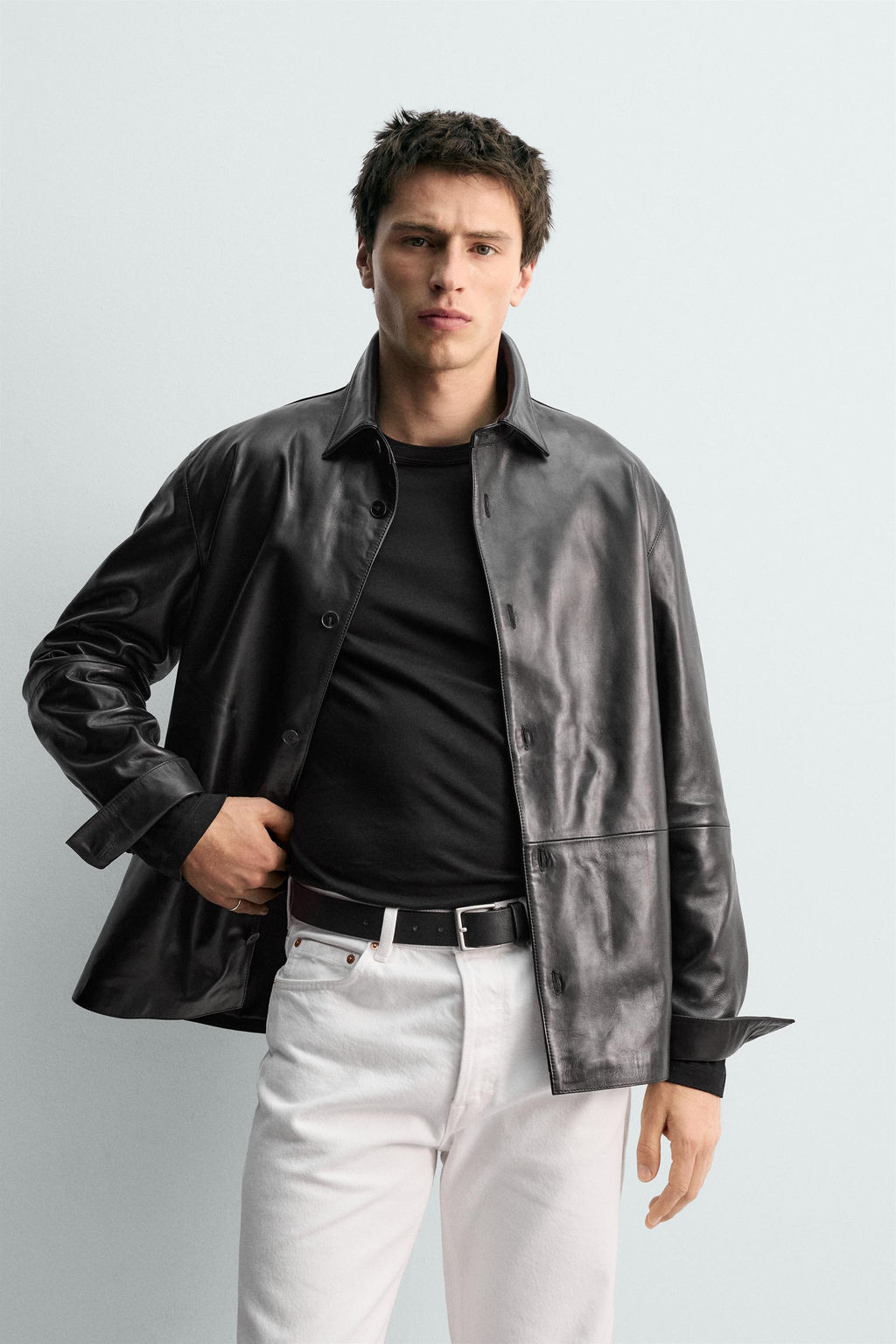 NAPPA LEATHER OVERSHIRT - LIMITED EDITION - Zara фото 11