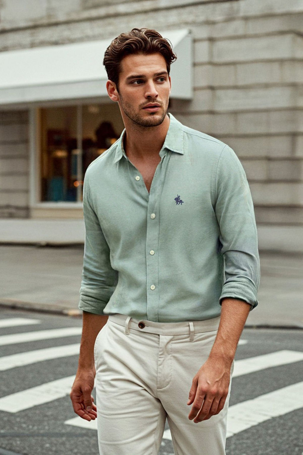 TRENDYOL MAN Mavi Regular Fit Nak?s Detayl? Oxford Kolay Utulenebilir Smart Gomlek TMNAW25GO00036 - Trendyolmilla фото 31