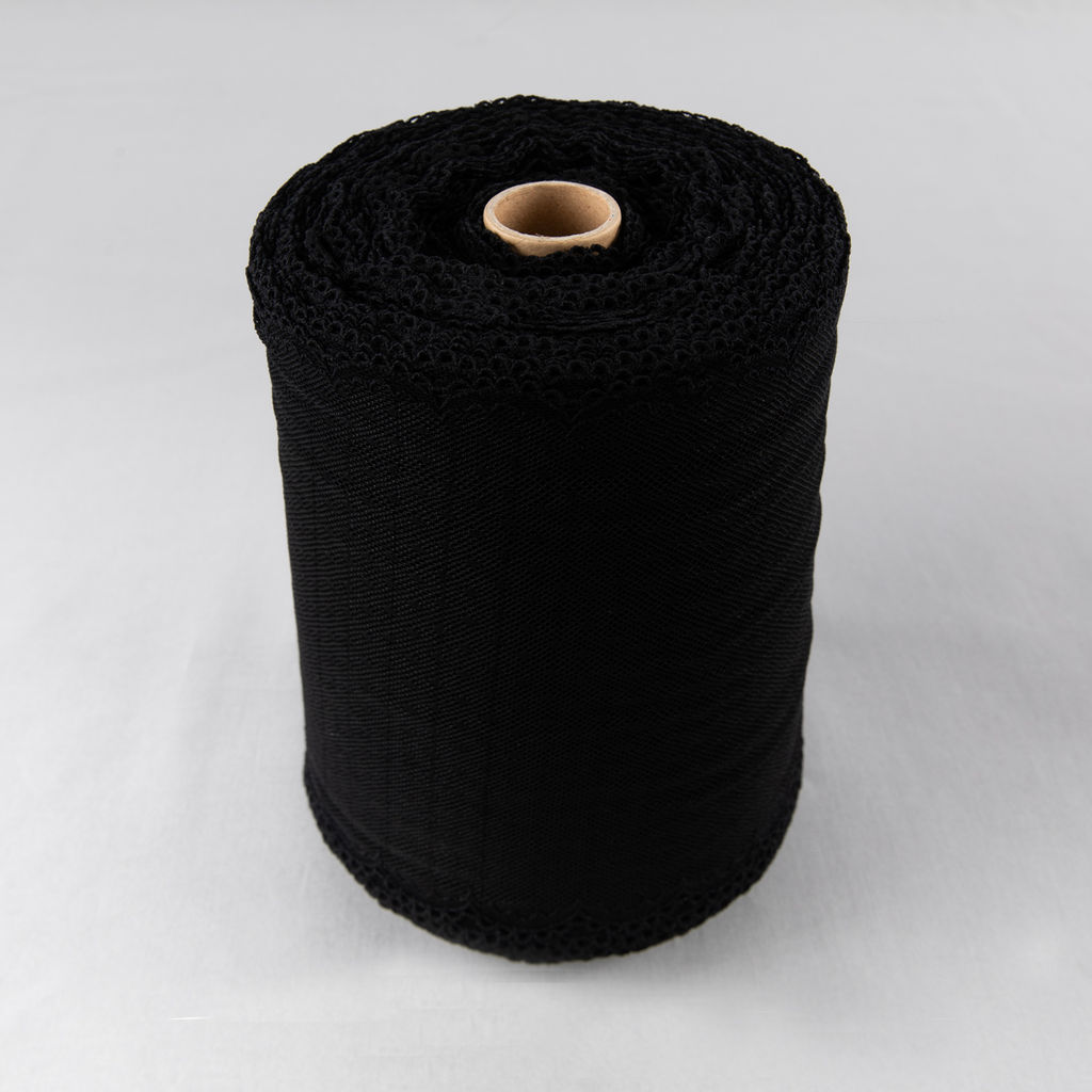 Кружево BLITZ эластичное 210 мм BLST-25 на бобине Турция черный