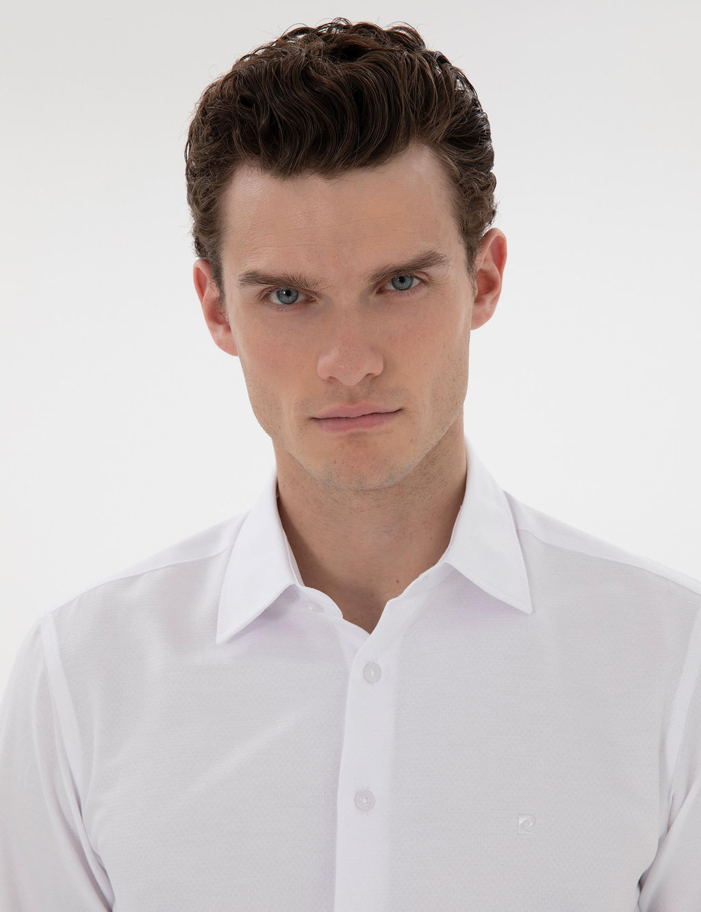 Beyaz Slim Fit Arm_rl_ Uzun Kollu G_mlek