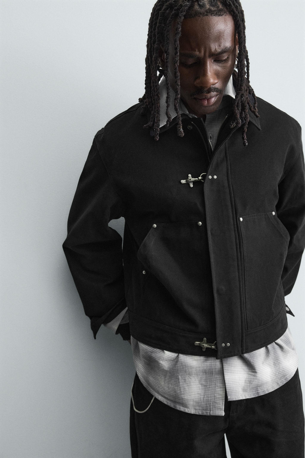 RELAXED FIT FIREMAN CLASP JACKET - Zara фото 4