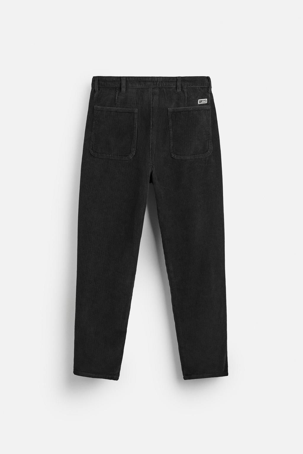 CORDUROY CARROT FIT TROUSERS - Zara фото 7