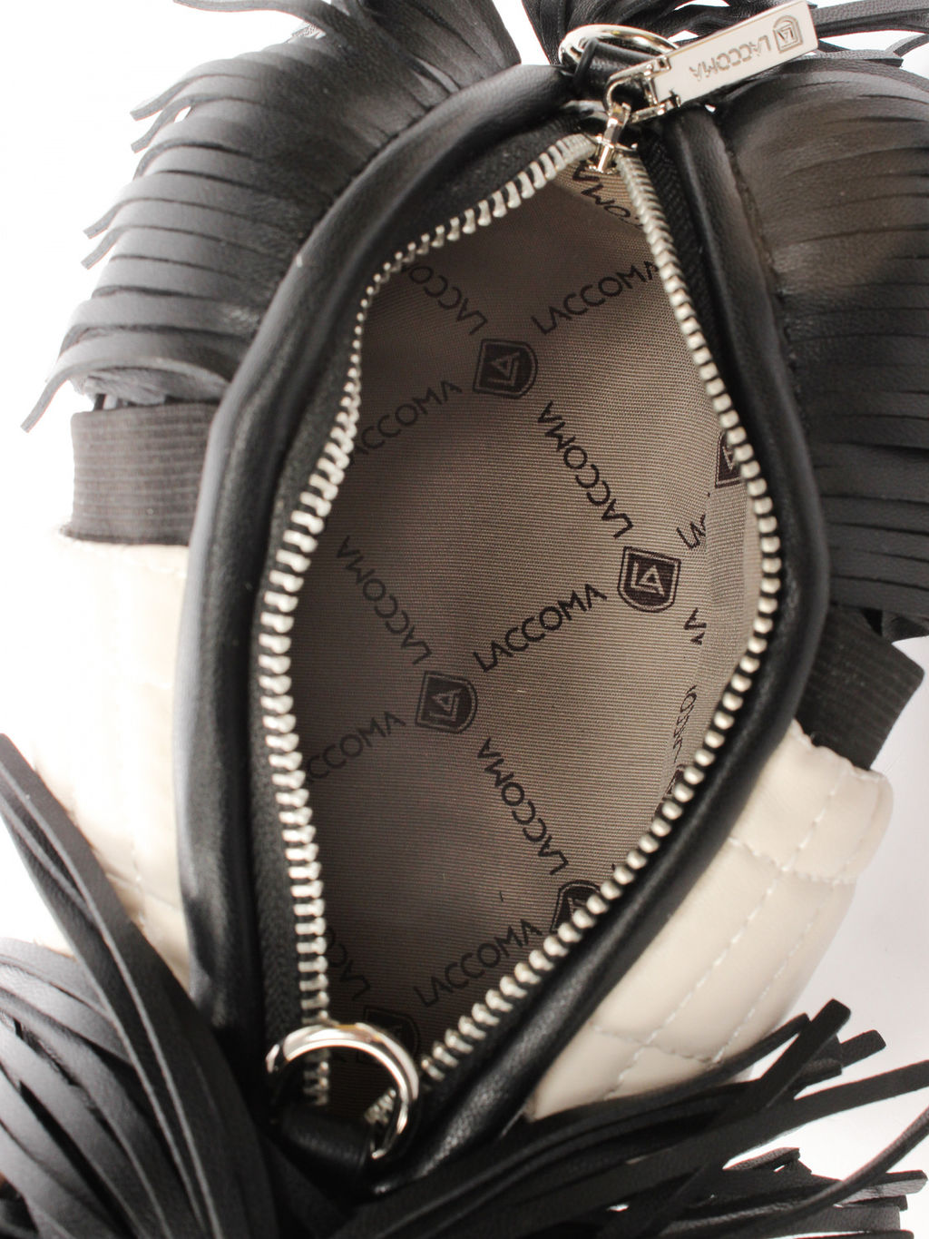 LACCOMA сумка ИГР2501-болонка-черный-белый эко кожа  фото 4