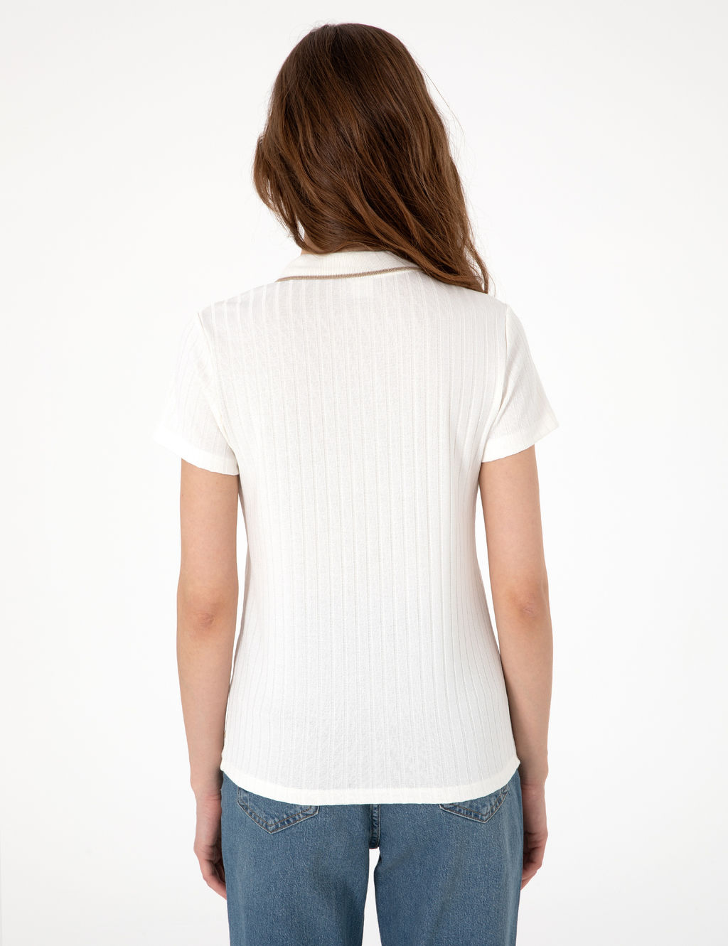 Ekru Slim Fit Basic Ti__rt