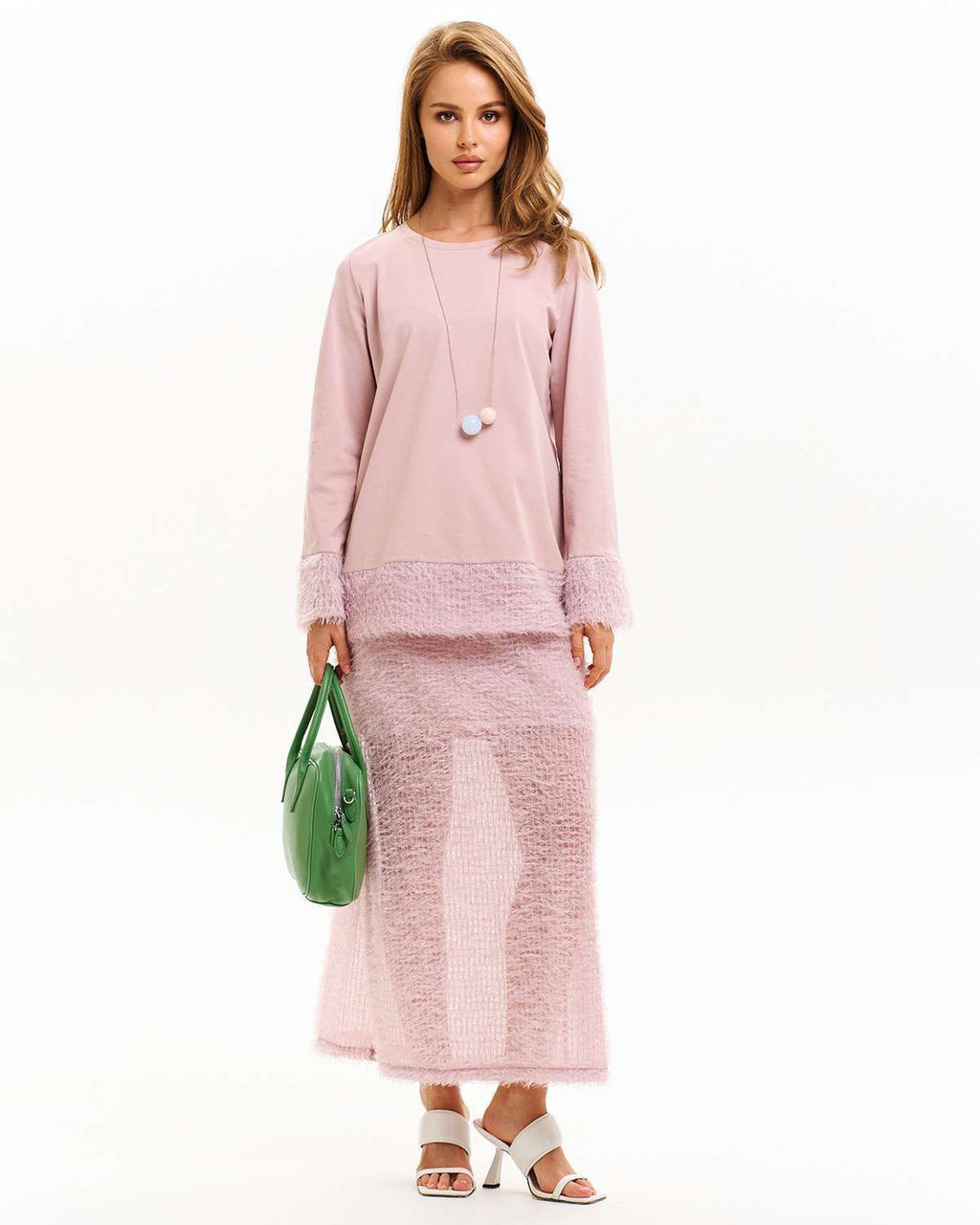 Юбка из сетки с ворсом VU001