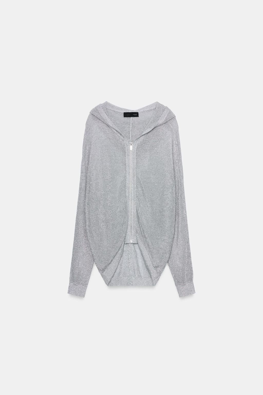 SUDADERA CAPUCHA PUNTO HILO METALIZADO / Plata - Zara фото 2
