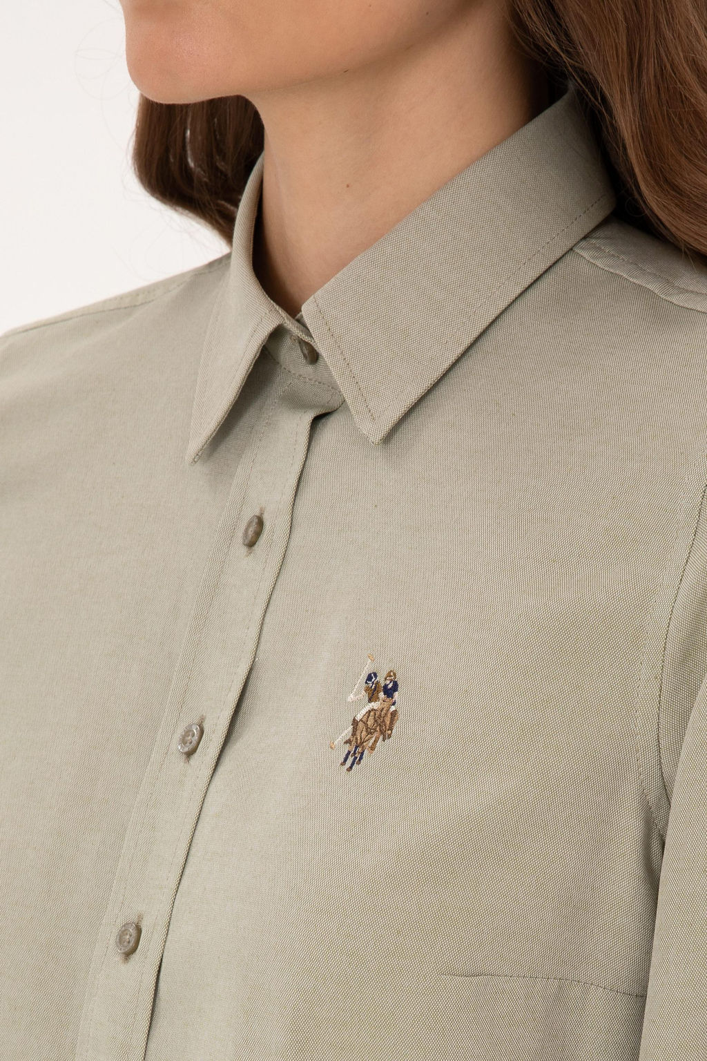 Kad_n A__k Haki Uzun Kollu Basic G_mlek - U.s. polo assn фото 7