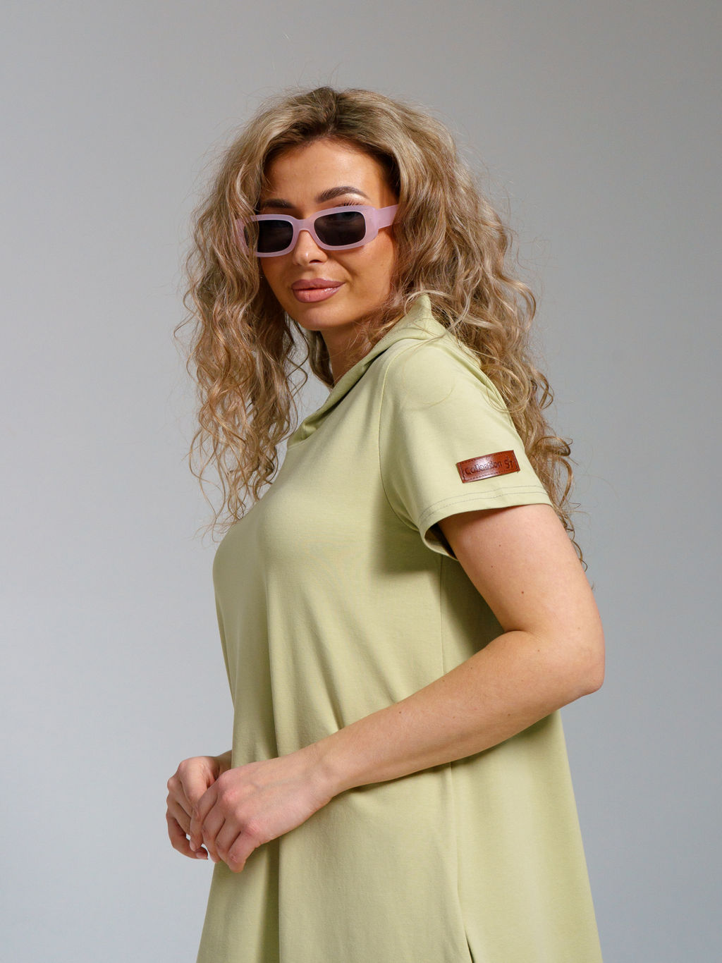 970 Платье-мантия"Олива"