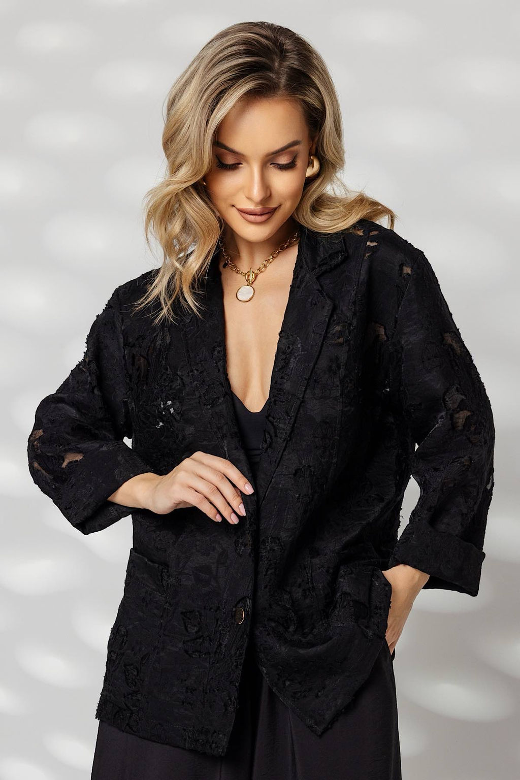 Жакет женский 4475/01/Чёрный - Rise фото 7