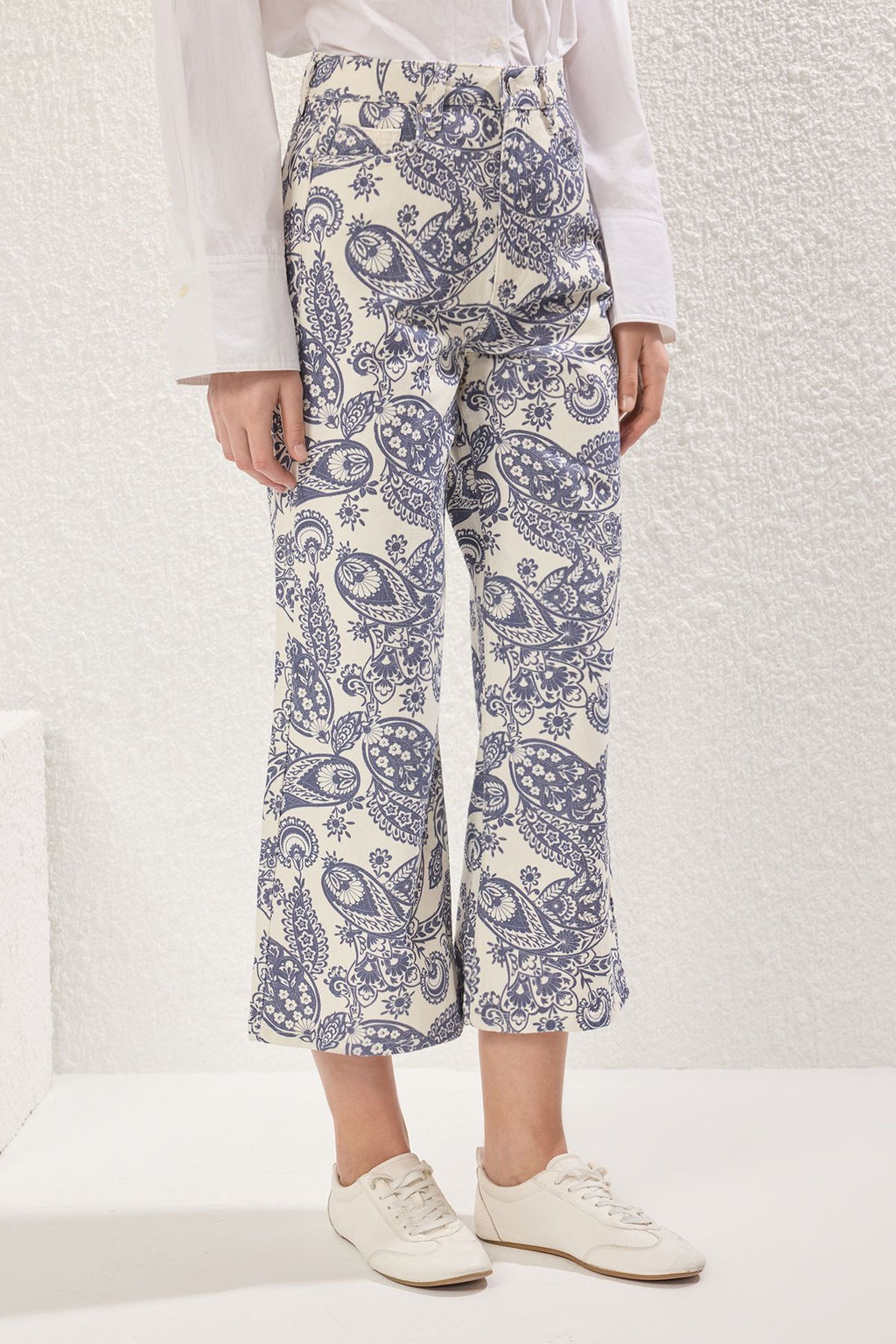 Cok Renkli Etnik Desenli Normal Bel Culotte Jeans TWOSS25JE00247 - Trendyolmilla фото 4