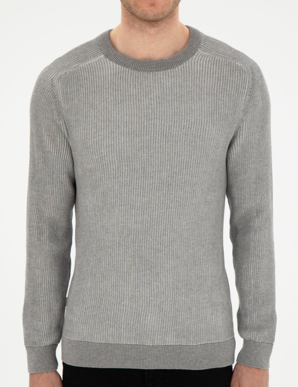 Bordo Slim Fit Bisiklet Yaka Triko Kazak - Pierre cardin фото 6