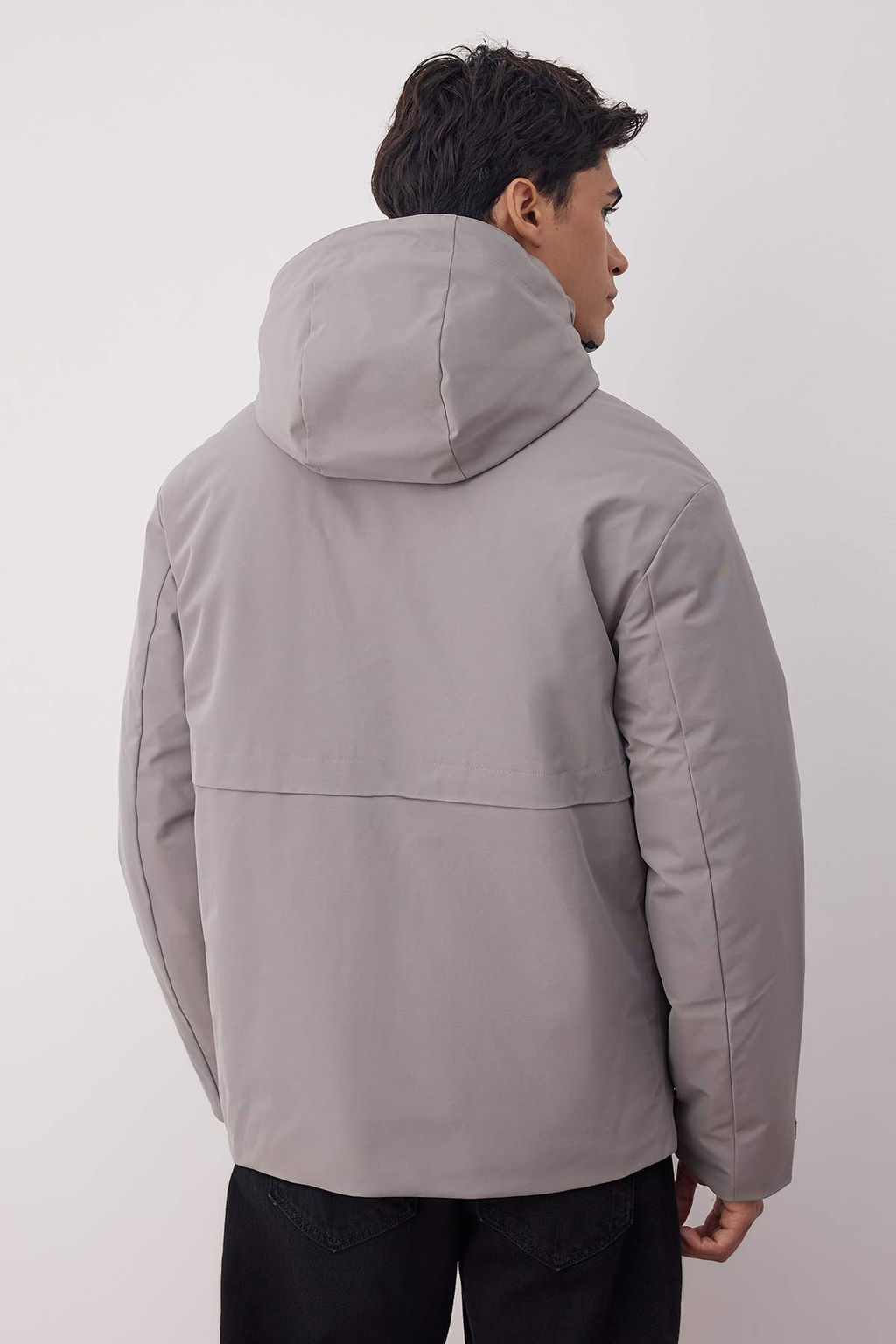 Gri Fitted K?sl?k Kal?n Parka Erkek Mont TMNAW26MO00007 - Trendyolmilla фото 4