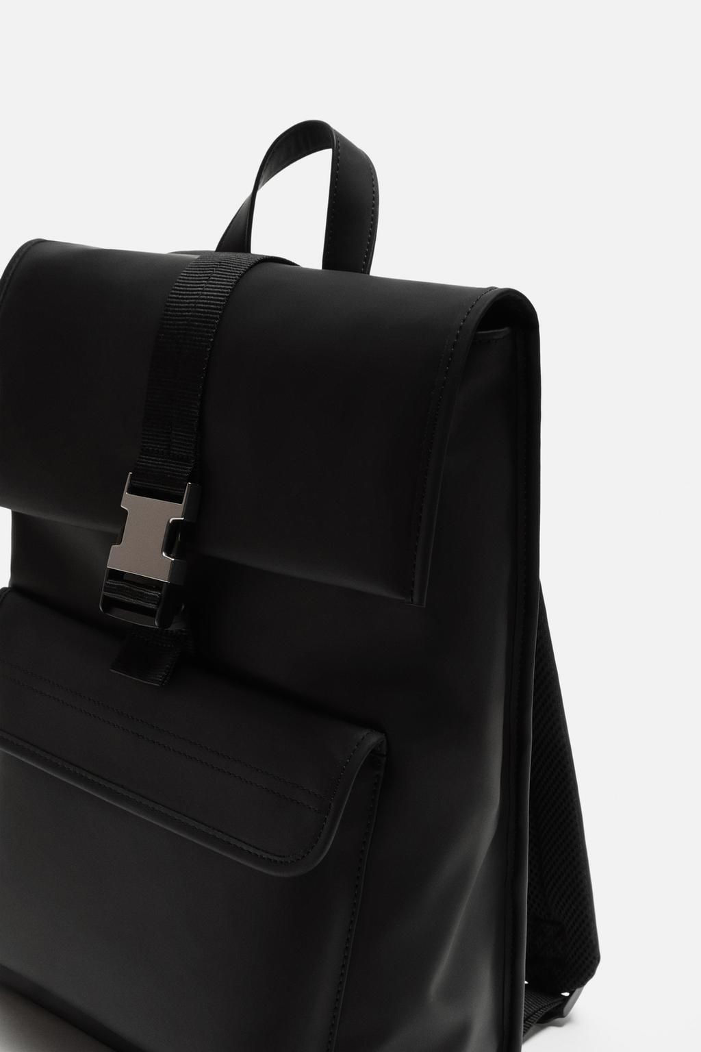 RUBBERISED BACKPACK WITH FLAP - Zara фото 7