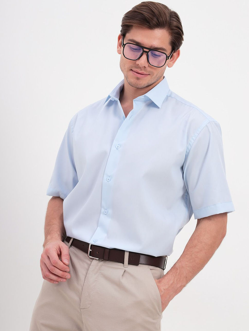 Сорочка мужская короткий рукав GREG 210/101/4290_V