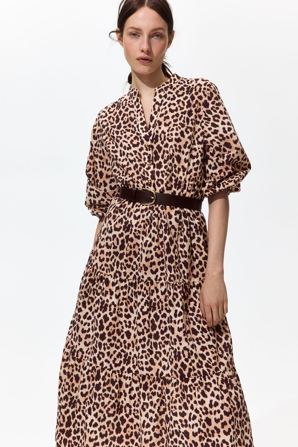 Vestido escalonado de corte midi - H&m фото 9