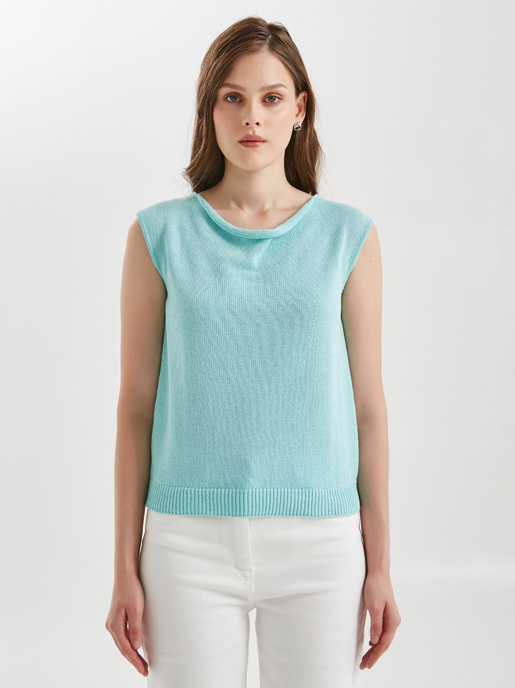 Блузка вязаная без рукавов - Stilla фото 3