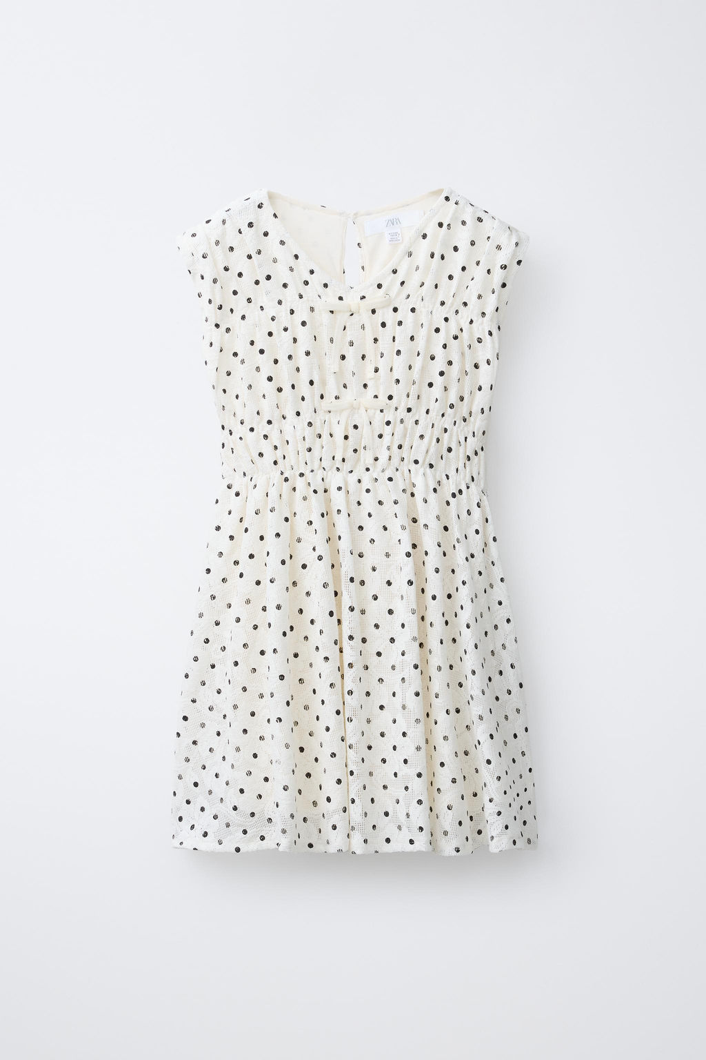 VESTIDO LUNARES / Blanco / Negro