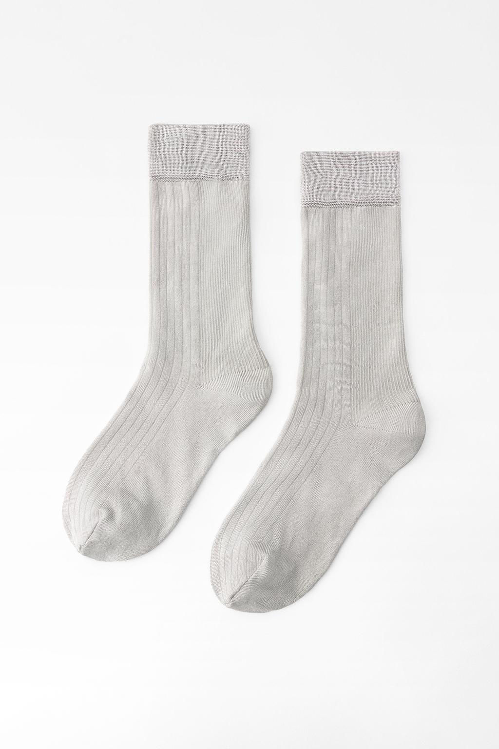 KNEE-HIGH PURL KNIT SOCKS - Zara фото 5